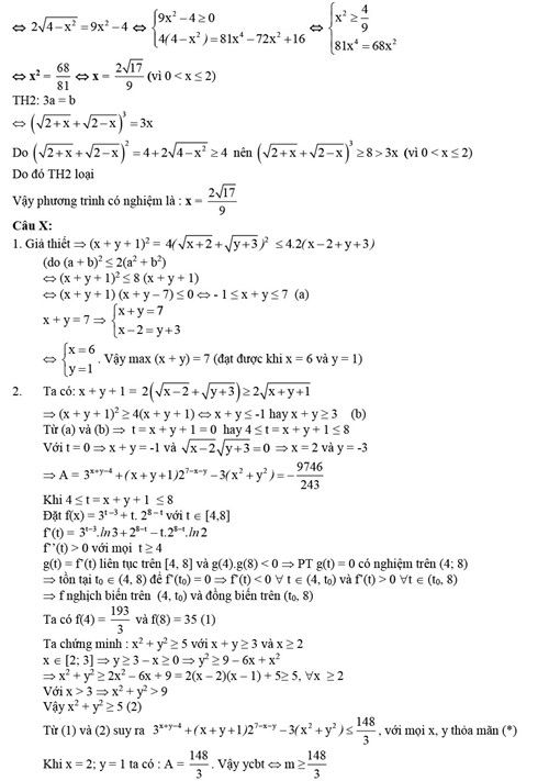 Thi THPT quốc gia: Gợi ý giải đề thi môn toán Thi THPT quốc gia: Gợi ý giải đề thi môn toán