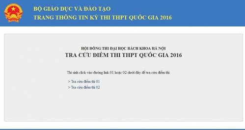 Tra cứu điểm thi THPT quốc gia 2016: Đại học Bách khoa Hà Nội đã công bố điểm