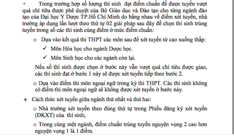 Chỉ tiêu xét tuyển bổ sung 2016 của các trường ĐH Y hàng đầu