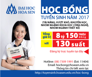 Học bổng ĐH Hoa Sen 2017