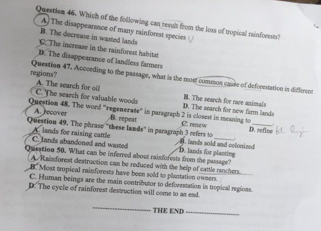 đề thi tiếng anh