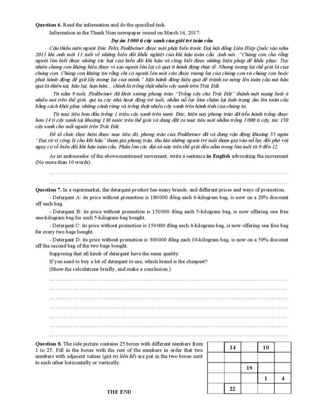 đề tự luận tiếng anh trần đại nghĩa