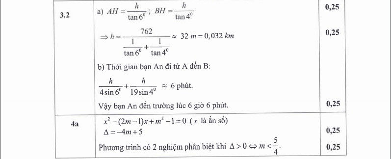 Đáp án môn Toán kỳ thi tuyển sinh lớp 10 TPHCM