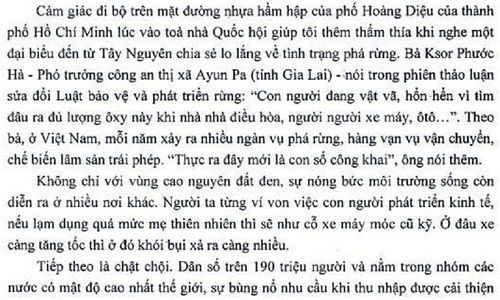 Đề thi môn năng khiếu báo chí 