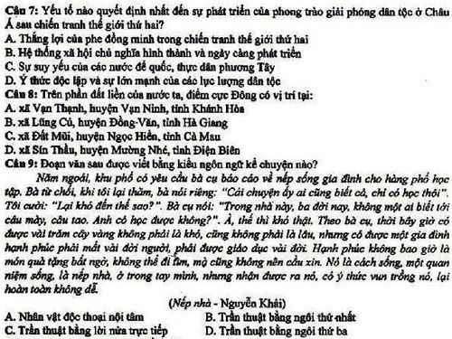 Đề thi môn năng khiếu báo chí 