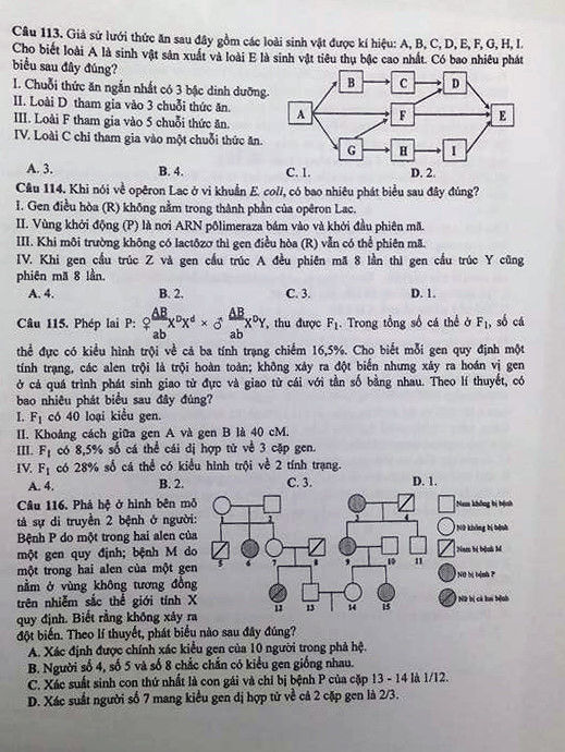 đề thi sinh 2017 đề thi sinh 2017