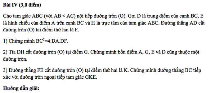 Giải đề toán lớp 10 chuyên Hà Nội 