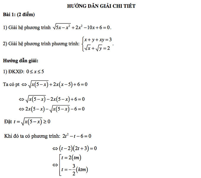 Giải đề toán lớp 10 chuyên Hà Nội 