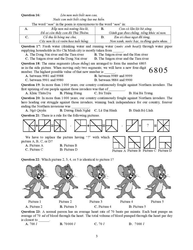 đề tiếng anh lớp 6 trần đại nghĩa
