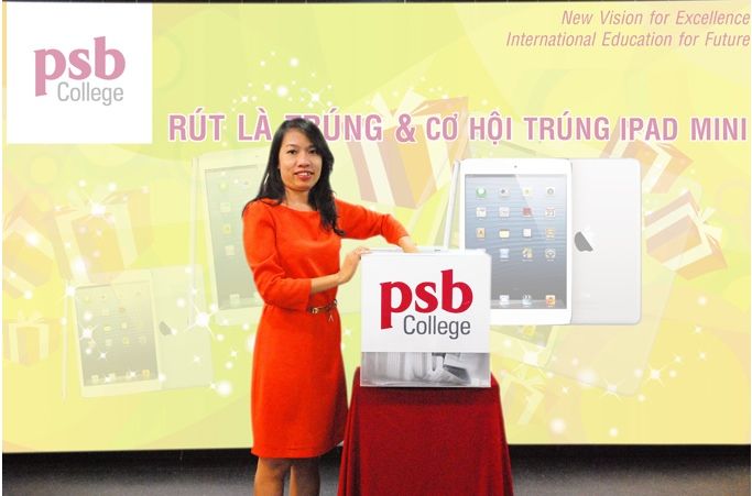Ngày hội tư vấn hướng nghiệp tại PSB College: Giải thưởng Ipad mini Ngày hội tư vấn hướng nghiệp tại PSB College: Giải thưởng Ipad mini