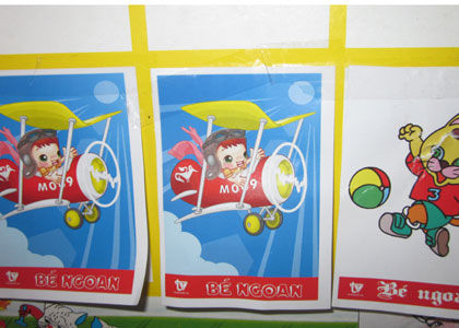 Quảng cáo cả trên phiếu bé ngoan