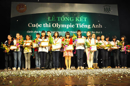 Cộng điểm vào lớp 10 cho thí sinh đạt giải Olympic Tiếng Anh 2013