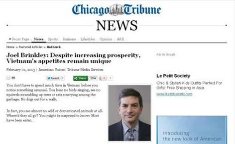 Giáo sư Joel Brinkley thuộc đại học Standford xúc phạm Việt Nam