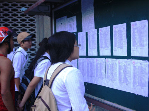 Ngày 20.7, một số trường công bố điểm chuẩn