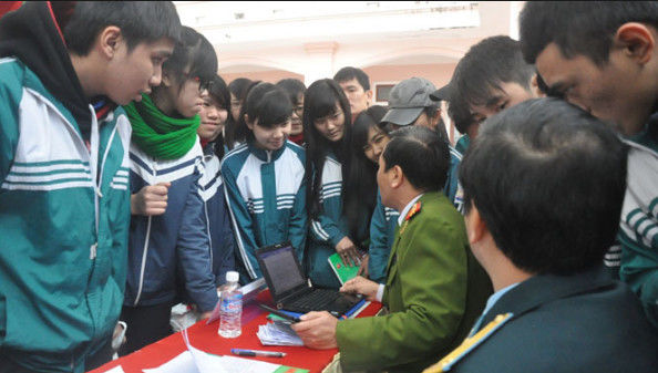 Điểm chuẩn vào các trường trung cấp, hệ trung cấp trường CAND 2014