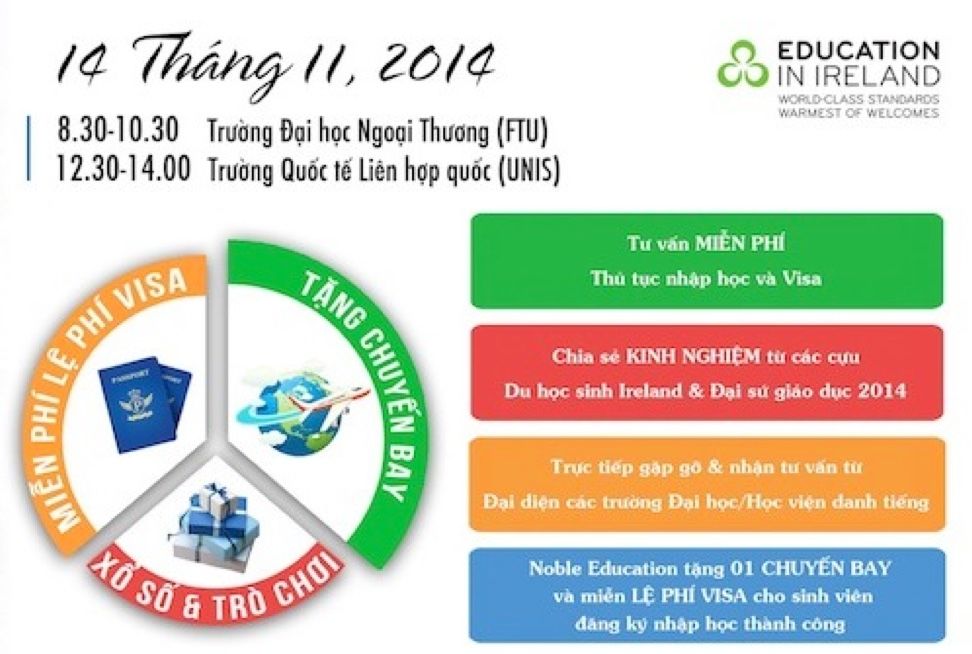 Triển lãm giáo dục Ireland ngày 14/11/2014