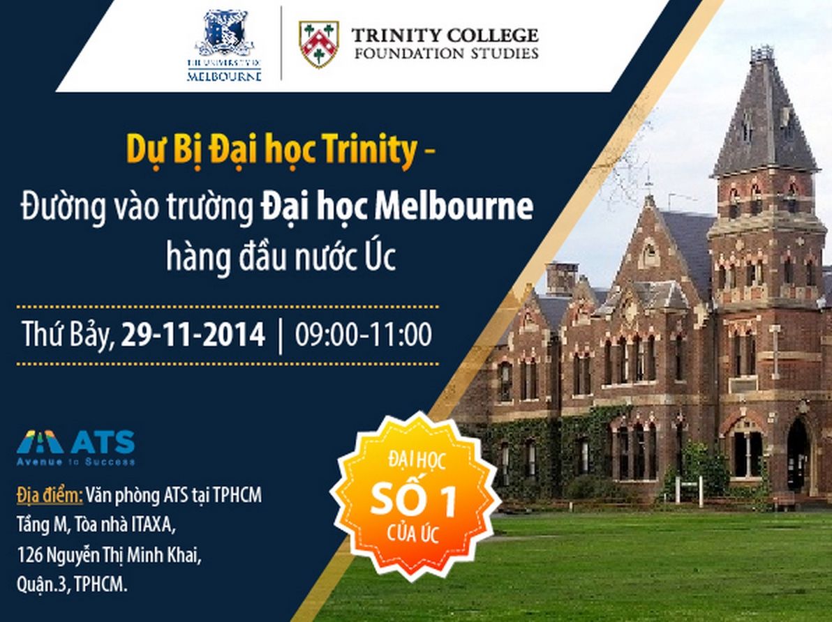 Trinity College - Đường vào trường đại học hàng đầu của ÚC