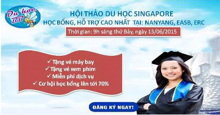 Hội thảo du học Singapore: Học bổng, hỗ trợ cao nhất vào EASB, NIM, ERC