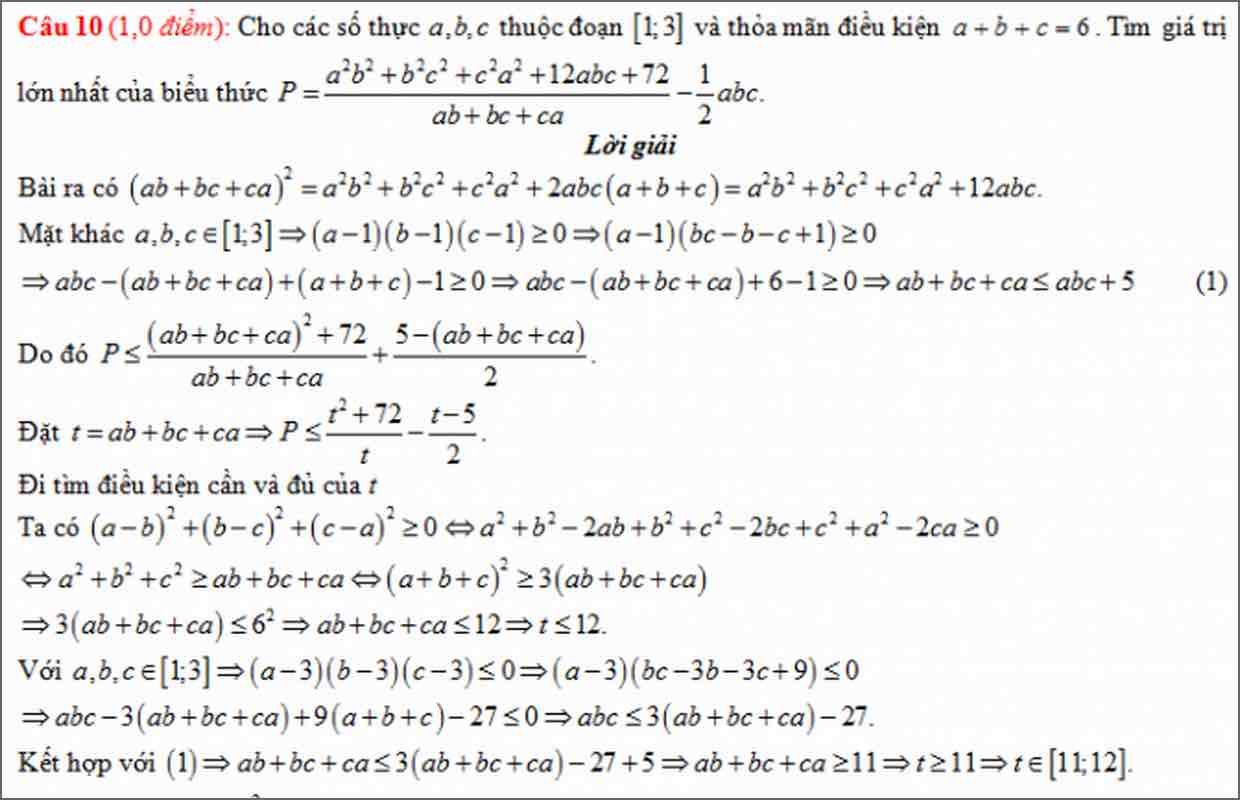 Đáp án đề thi đại học môn toán 2015 (Moon.vn)