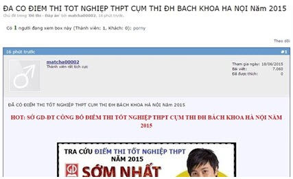 Chưa chấm thi xong đã loạn tin có điểm ĐH trên mạng