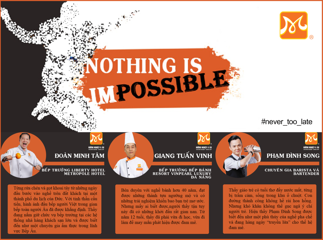 Hướng nghiệp Á Âu với trào lưu Biggest Regret chia sẻ thông điệp ý nghĩa - Never Too Late