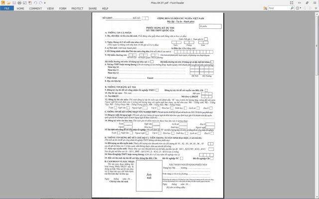 Cách ghi 19 mục trong Phiếu đăng ký dự thi THPT Quốc gia 2016