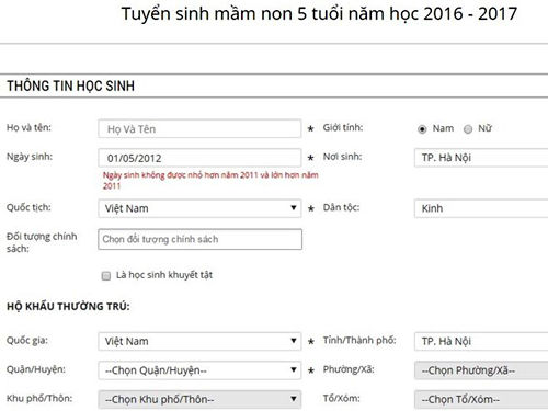Tuyển sinh trực tuyến ở Hà Nội - còn rối như canh hẹ