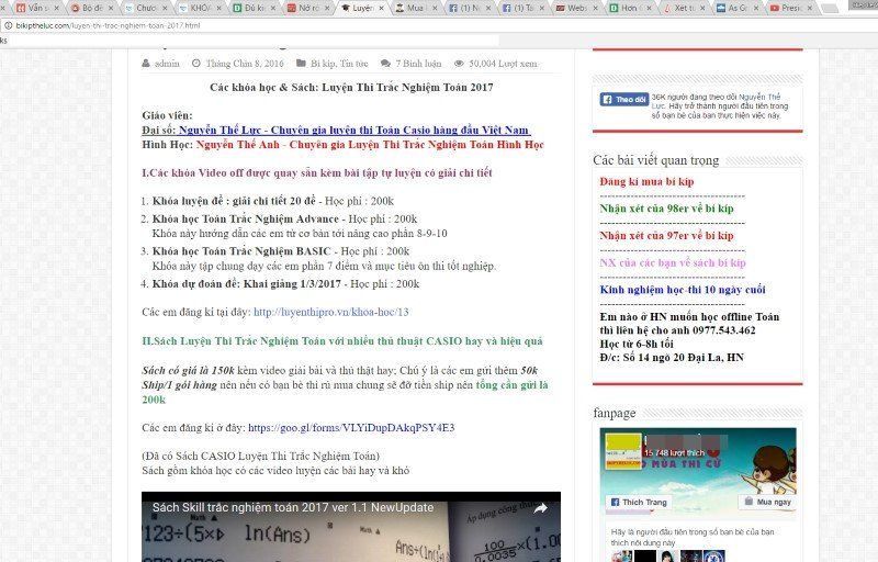 Học sinh đổ xô luyện thi trắc nghiệm môn Toán