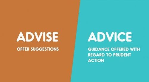 Sự khác nhau giữa Advise và Advice