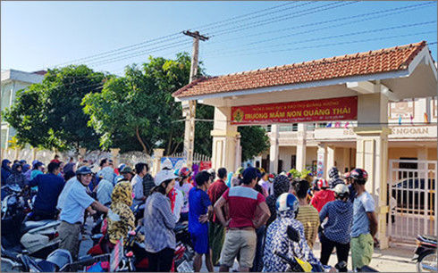 Học sinh trường mầm non ở Thanh Hóa đi học trở lại bình thường  Học sinh trường mầm non ở Thanh Hóa đi học trở lại bình thường