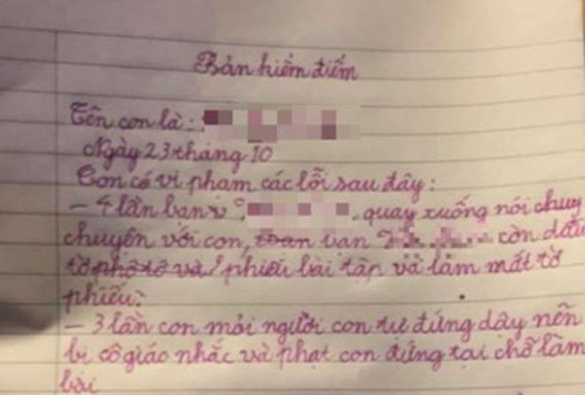 Phụ huynh bức xúc cô giáo cho con nghỉ học vì tội nói chuyện riêng 