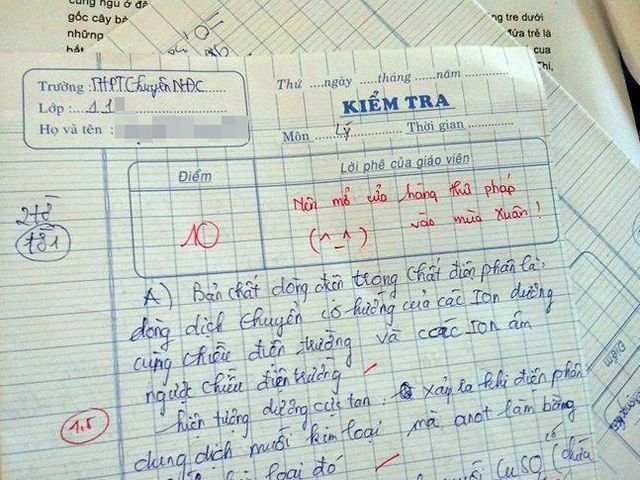 Những lời phê 'nhớ mãi không quên' của Thầy Cô 