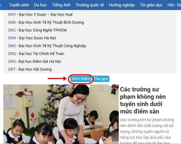 Hướng dẫn các cách tìm kiếm trường ĐH - CĐ, ngành nghề học theo điểm chuẩn tại Kênh Tuyển Sinh Hướng dẫn các cách tìm kiếm trường ĐH - CĐ, ngành nghề học theo điểm chuẩn tại Kênh Tuyển Sinh