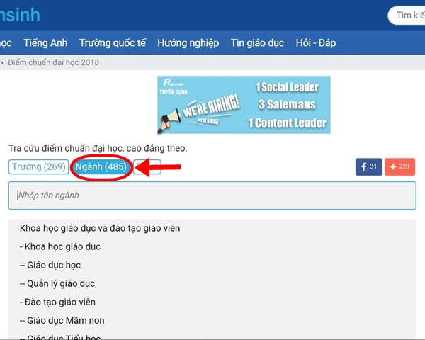 Hướng dẫn các cách tìm kiếm trường ĐH - CĐ, ngành nghề học theo điểm chuẩn tại Kênh Tuyển Sinh Hướng dẫn các cách tìm kiếm trường ĐH - CĐ, ngành nghề học theo điểm chuẩn tại Kênh Tuyển Sinh