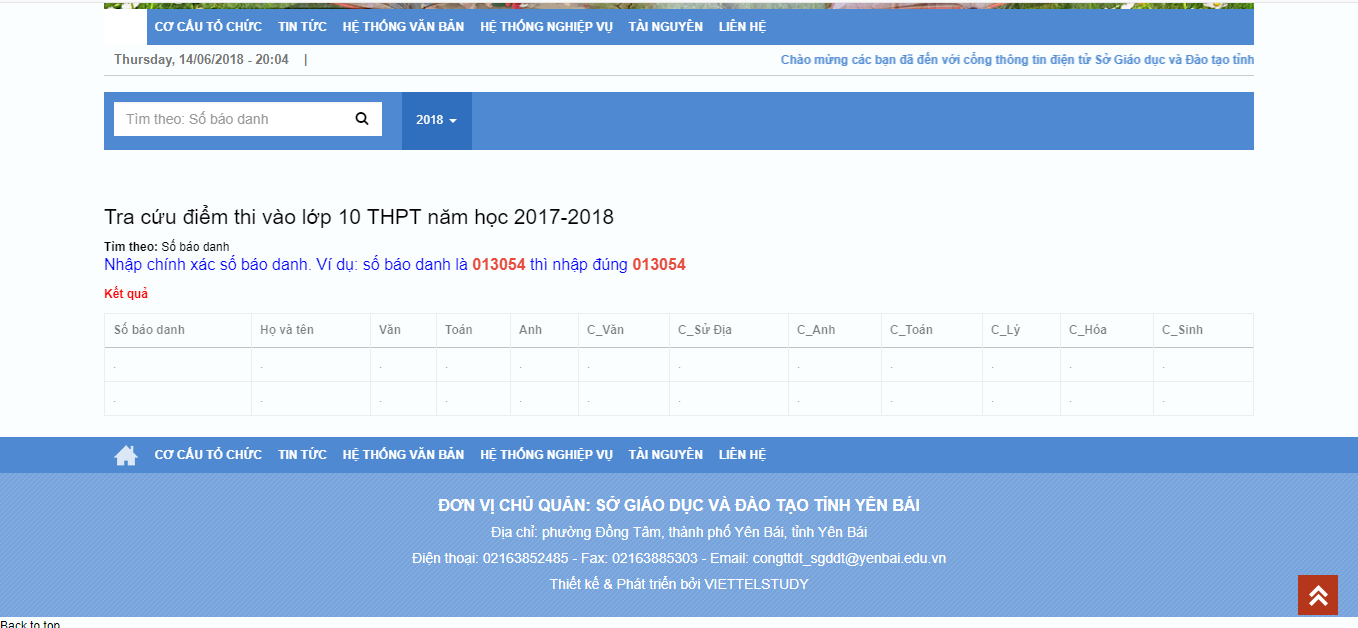 Cách xem điểm thi tuyển sinh vào lớp 10 tại khu vực Yên Bái - Ảnh 2