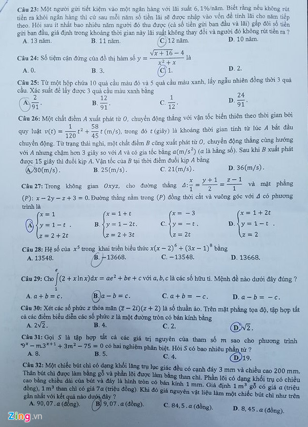 Đề thi môn Toán THPT Quốc gia năm 2018 Đề thi môn Toán THPT Quốc gia năm 2018