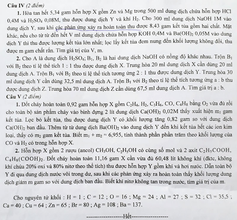 Tổng hợp đề thi các môn chuyên trong kỳ thi tuyển sinh lớp 10 tại Hà Nội