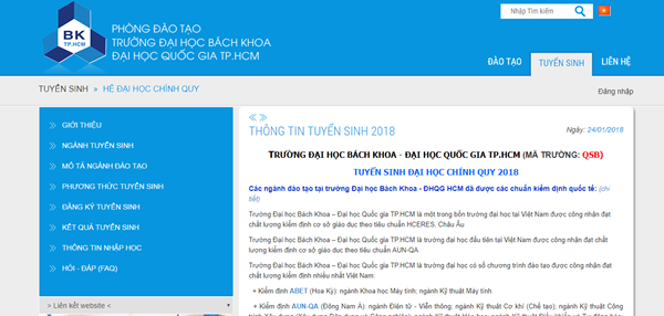 Xem, tra cứu điểm chuẩn và danh sách trúng tuyển của nhiều trường ĐH phía Nam Xem, tra cứu điểm chuẩn và danh sách trúng tuyển của nhiều trường ĐH phía Nam