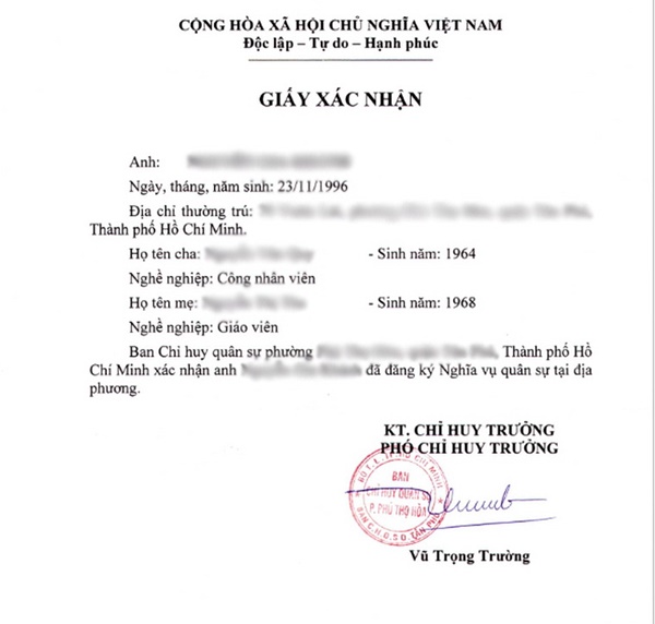 Giấy đăng ký chứng nhận nghĩa vụ quân sự lấy ở đâu?