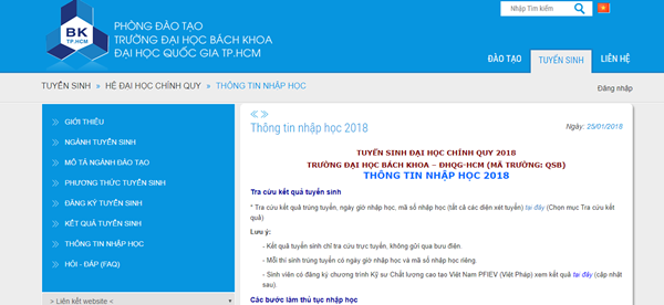 Xem, tra cứu điểm chuẩn và danh sách trúng tuyển của nhiều trường ĐH phía Nam Xem, tra cứu điểm chuẩn và danh sách trúng tuyển của nhiều trường ĐH phía Nam