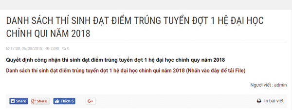 Đại Học Lao Động – Xã Hội ( Cơ sở phía Nam) công bố danh sách trúng tuyển năm 2018 Đại Học Lao Động – Xã Hội ( Cơ sở phía Nam) công bố danh sách trúng tuyển năm 2018