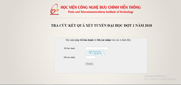 Danh sách trúng tuyển Học viện Công nghệ Bưu chính Viễn thông năm 2018 Danh sách trúng tuyển Học viện Công nghệ Bưu chính Viễn thông năm 2018