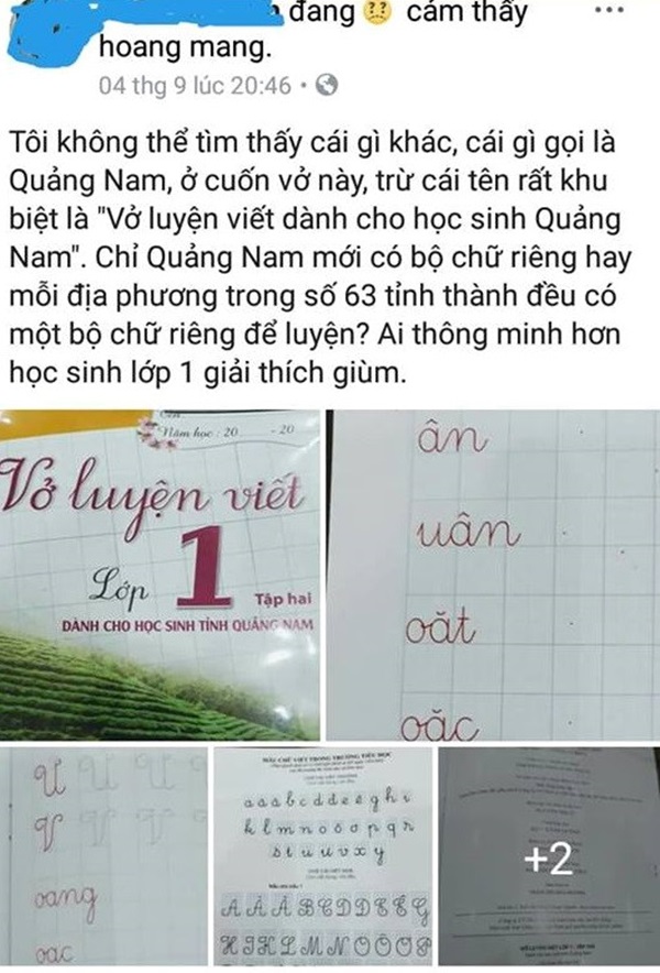 Phụ huynh "mệt mỏi" với vở luyện viết dành cho học sinh tại tỉnh Quảng Nam