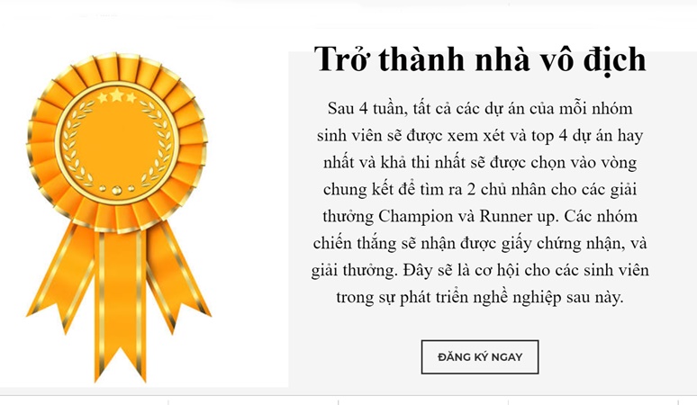 Cơ cấu giải thưởng của cuộc thi Vietnam"s Amazing Student 2019 