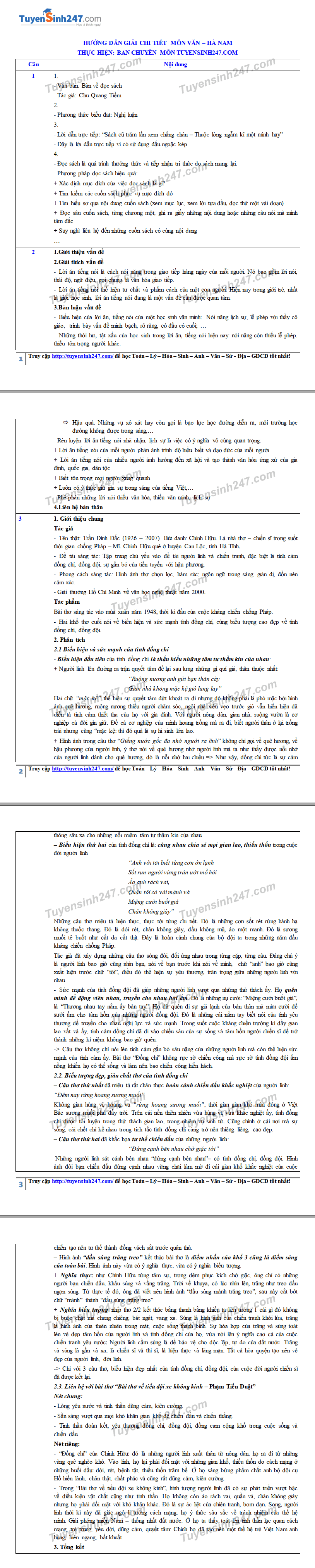 Tuyển sinh lớp 10: Đáp án môn Ngữ văn thi vào lớp 10 năm 2019 của tỉnh Hà Nam - Ảnh 2