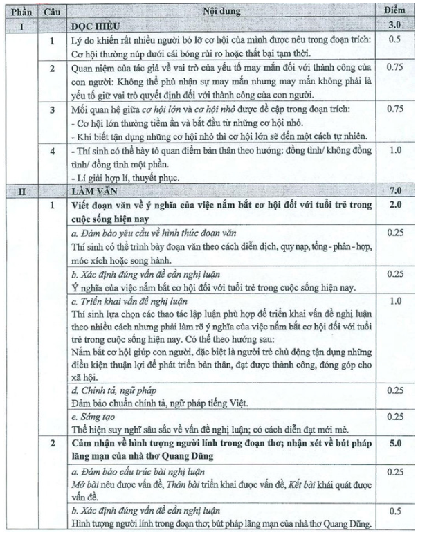 Đáp án chính thức môn Ngữ văn THPT quốc gia 2019 - Ảnh 5