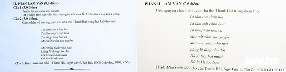 đề thi ngữ văn đề thi