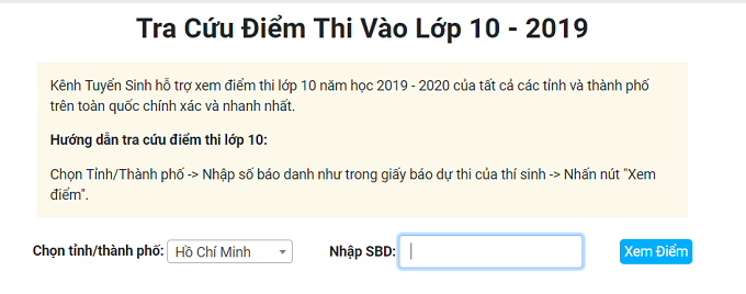 Sở GD-ĐT TPHCM công bố điểm thi lớp 10 năm 2019 - Ảnh 1