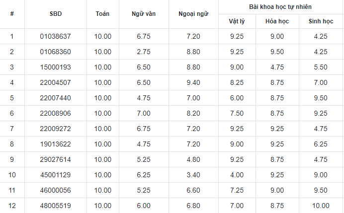 Top các thí sinh có điểm thi THPT quốc gia 2019 cao nhất - Ảnh 1