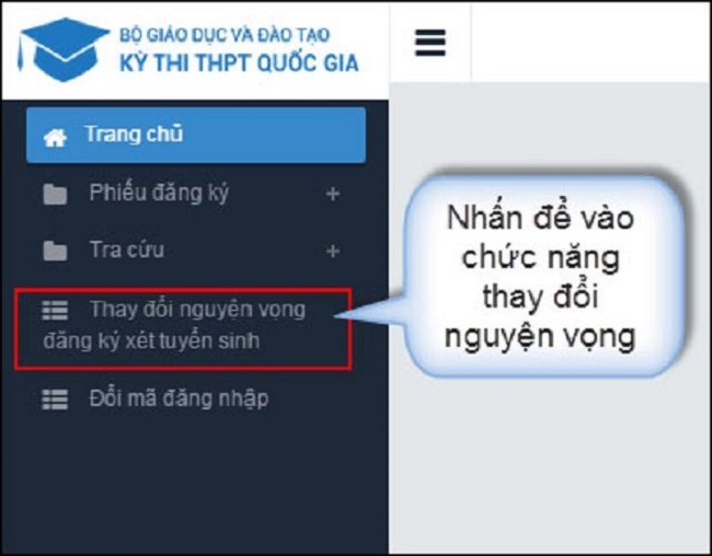 Hướng dẫn thay đổi nguyện vọng đại học sau khi biết điểm Hướng dẫn thay đổi nguyện vọng đại học sau khi biết điểm